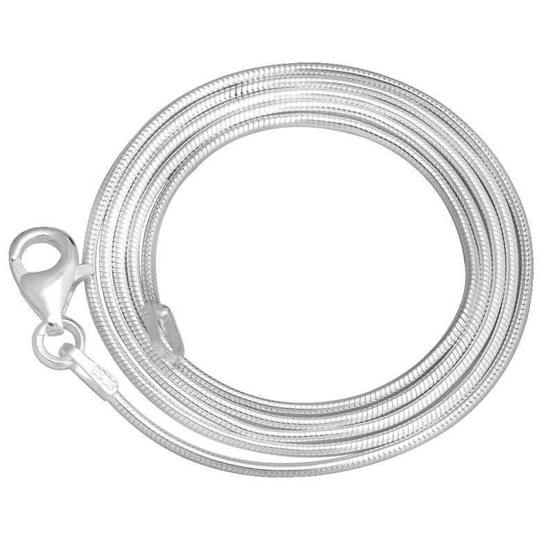 LUHE Silver Women Chain Necklace Sterling Silver 1MM Snake Chain Italian Crafted Long Chain Necklace Thin Lightweight Strong - Lobster Claw Clasp 22 Inches Christmas Gifts for Women - Image 5